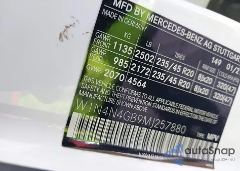 2021 Mercedes-Benz Gla 250 from USA, damaged, VIN W1N4N4GB9MJ257880